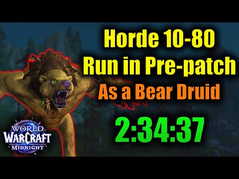 Horde Guardian Druid 10-80 Speedrun
