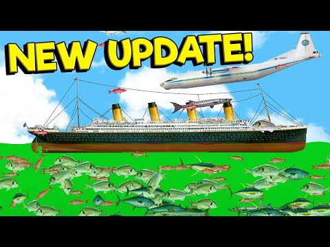 I Tried to Feed the Titanic to TOXIC MUTANT FISH?! - Floating Sandbox Update Gameplay
