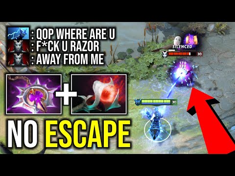 NO ESCAPE..!! Nullifier + Orchid Razor Counter QOP by W33 7.24 | Dota 2