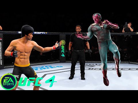 UFC4 Bruce Lee vs Vision Marvel Avengers EA Sports UFC 4