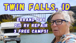 FREE Riverside Camping, DIY RV Repairs, Errands and History Near Twin Falls, ID #RVlife #rvliving