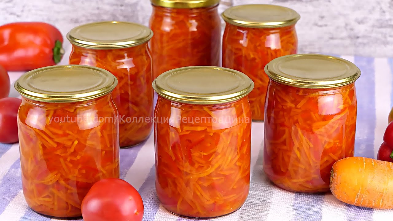 Универсальная овощная заправка в томатном соусе на зиму! Заготовка для первых и вторых блюд