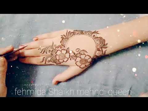 #henna art simple beautiful mehndi design# by fehmida Shaikh #mehndi queen👑