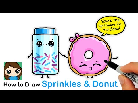 How to Draw Sprinkles and Donut | Cute Food Art
