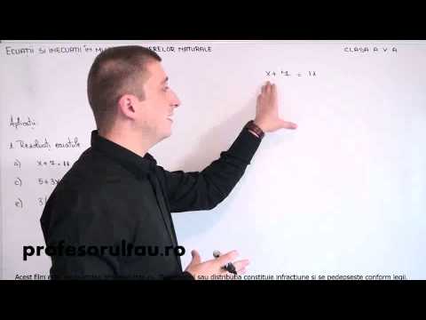 ecuatii si inecuatii numere naturale - profesorultau.ro
