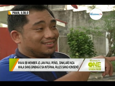 One Western Visayas: Pavia SB Member Peñol, Ginklaro nga Wala sang Ginbag-o sa Internal Rules