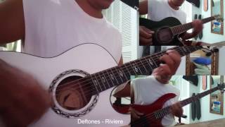 Deftones - Riviere acoustic guitar &amp; bass cover