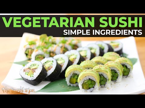 Best VEGETARIAN SUSHI (3 Vegetarian Sushi Rolls) with The Sushi Man