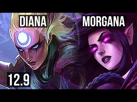 DIANA vs MORGANA (MID) (DEFEAT) | 2.8M mastery, 6 solo kills, 1100+ games | NA Master | 12.9
