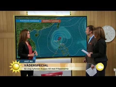 Filippinerna drabbas av tropiskt oväder igen "över en meter regn" - Nyhetsmorgon (TV4)