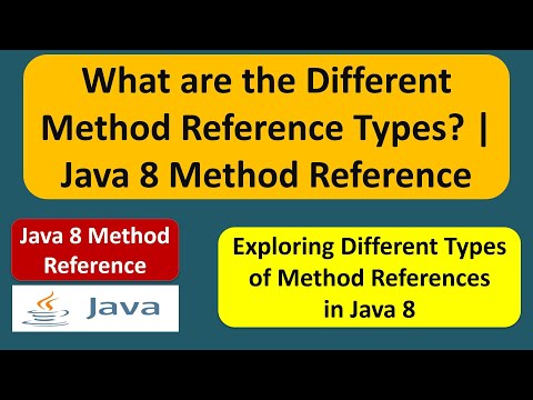 What Are The Different Method Reference Types Java 8 Method Reference