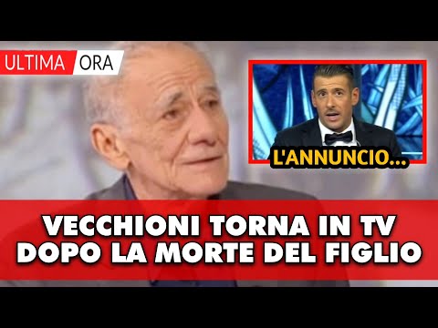 Roberto Vecchioni torna in tv dopo la morte del figlio: l’annuncio di Francesco Gabbani