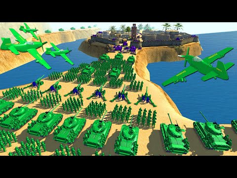 Green Army Men SIEGE the Island FORTRESS! - Army Men: Unifying War 2