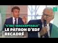 Emmanuel Macron recadre le patron d'EDF après ses critiques