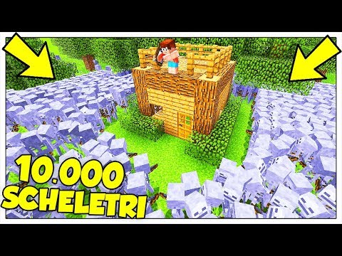 10.000 SCHELETRI ATTACCANO LA NOSTRA BASE! - Minecraft ITA