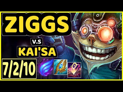 ZIGGS vs KAI'SA - 7/2/10 KDA BOTTOM ADC GAMEPLAY - EUW Ranked MASTER
