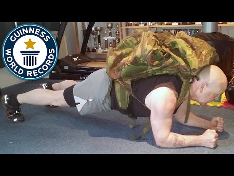 Longest Plank with a 100LB pack- Guinness World Records