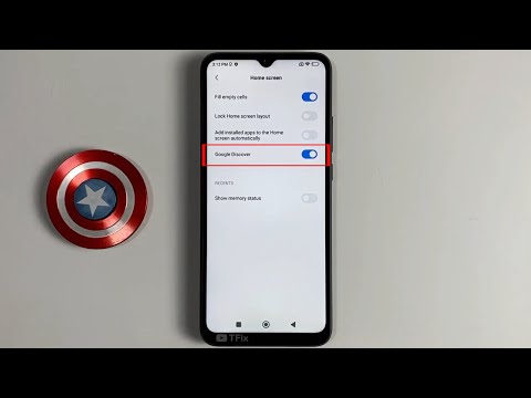 How to enable/disable Google Discover on the home screen on Poco C40 Android 11