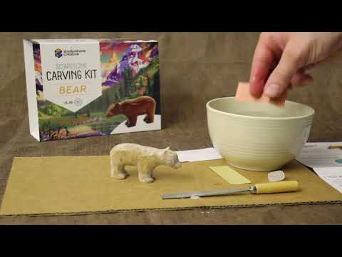 Bear Soapstone Carving Kit.