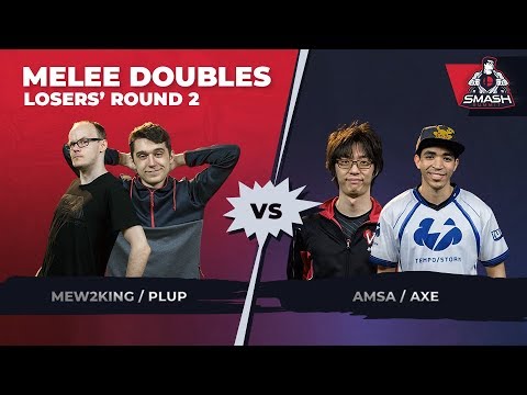 Mew2King/Plup vs aMSa/Axe - Melee Doubles: Losers' Round 2 - Smash Summit 6