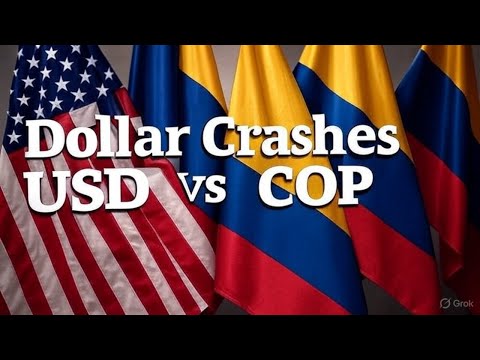 Dollar Crash USA vs COP USD Drops to 3600 COP in Colombia!