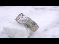 video - Mokume Wave Diamond Crossing Engagement Ring