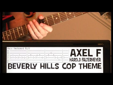 Beverly Hills Cop Theme Axel F Guitar Chords Lesson & Tab Tutorial by Harold Faltermeyer