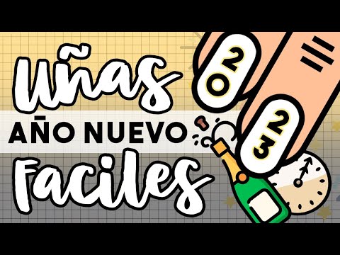 ¡3 OPCIONES FÁCILES! · UÑAS ANO NUEVO · 2023