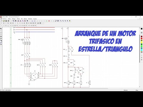 SIMULACION CADe SIMU | Arranque de motor trifásico ESTRELLA/TRIANGULO - Mando manual con pulsadores