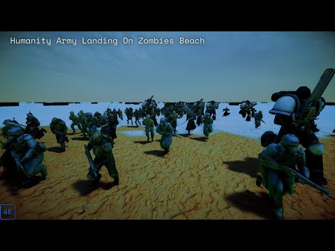 Humanity Army Landing On Zombies Beach | Ultimate Epic Battle Simulator |UEBS |uebs2