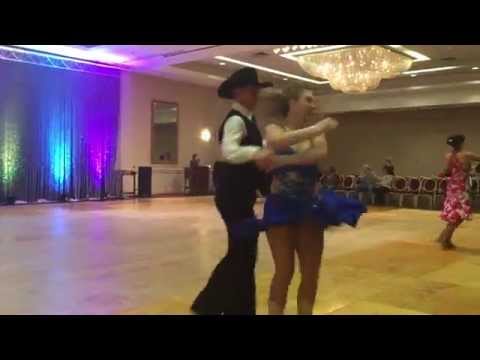 Megan Wheeler and Edgar Fisher dancing Open Division II: Polka