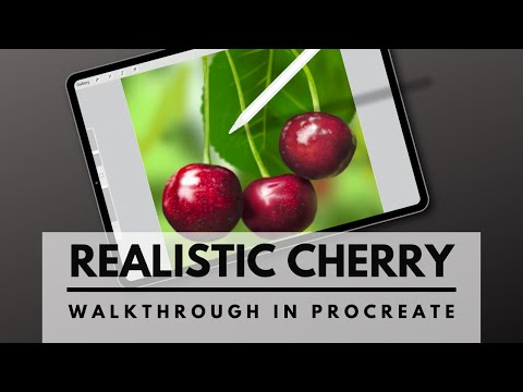 Realistic Cherry Drawing Walkthrough on the iPad Pro (3rd gen) in Procreate using the Apple Pencil 2