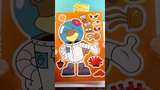 SpongeBob SquarePants DIY Make a Face Stickers with Sandy Cheeks 🐿️