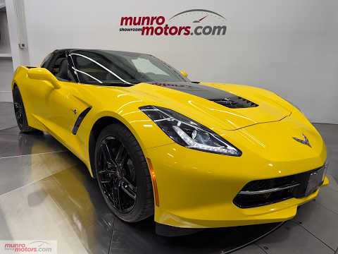 2017 Chevrolet Corvette Stingray Coupe 1LT in Yellow for sale at Munro Motors in Brantford, ON