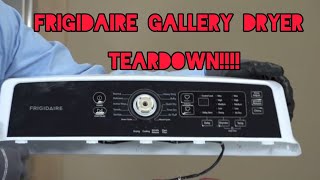 frigidaire gallery dryer: how to disassemble
