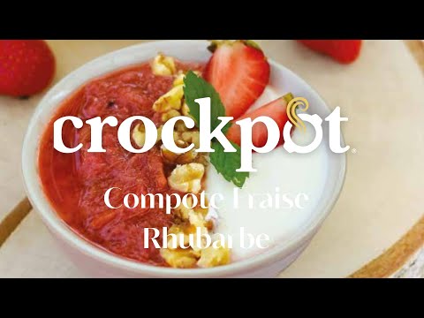 Recette Mijoteuse Crockpot® - Compote Fraise Rhubarbe #recette #crockpot #recipe