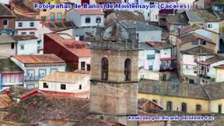 Baños de Montemayor (Cáceres). Calles y edificios fotografiados en otoño.