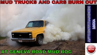 preview picture of video 'MUD TRUCKS AND CARS BURN OUT AT GENEVA ROAD MUD BOG 7-19-14'