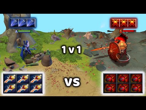 Drow Ranger (6x Rapier) vs Mars (6x Heart) | 1v1 who wins??