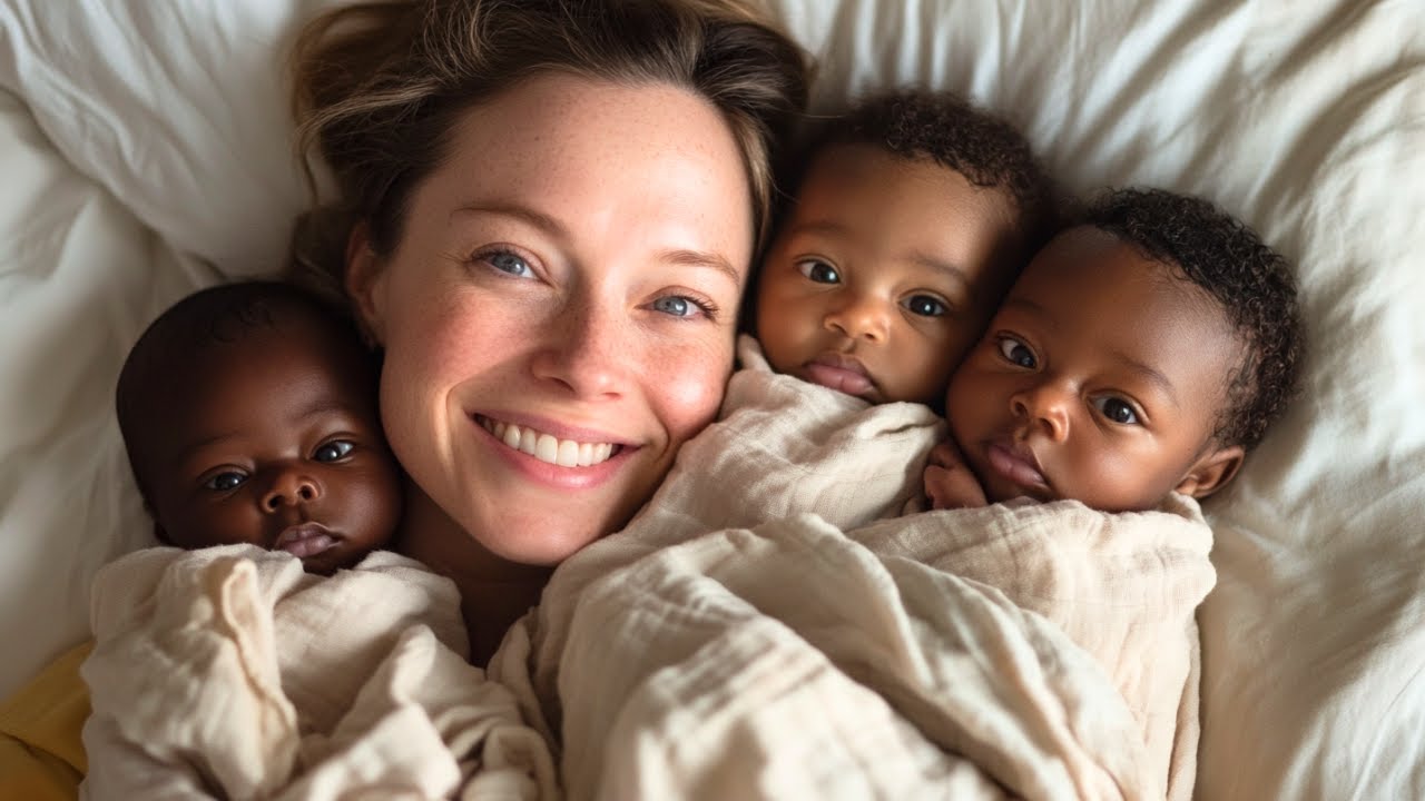 White Woman Gives Birth to Black Triplets, Husband Leaves. But Years Later, She Gets a Surprise…