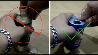 How to open a SHAKEN Soda CAN | MUST WATCH | Life Hacks | by EASY WAYZ 🔥