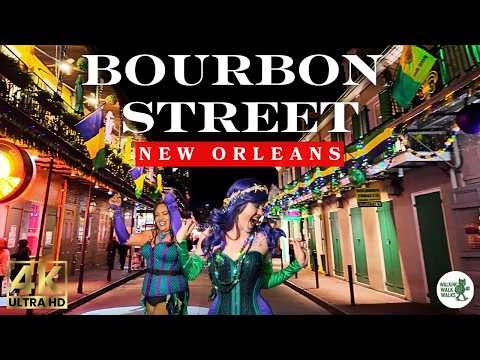 Coldest Night on Bourbon Street | 4K Walking Tour of New Orleans POV for Big TVs