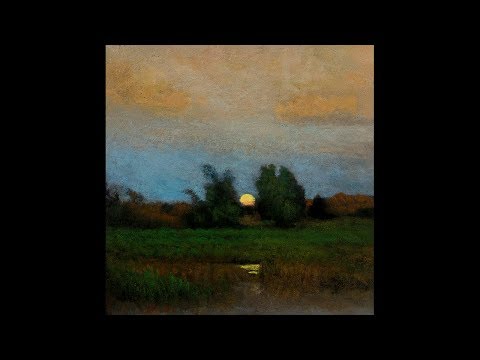 George Inness Moonrise 8x8 Tonalist Landscape Oil Painting
