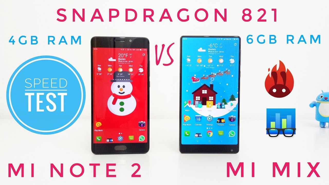 Xiaomi Mi Mix VS Xiaomi Mi Note 2 - SPEED TEST - Snapdragon 821