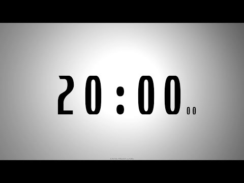 20 minutes COUNTDOWN TIMER with voice announcement every minute