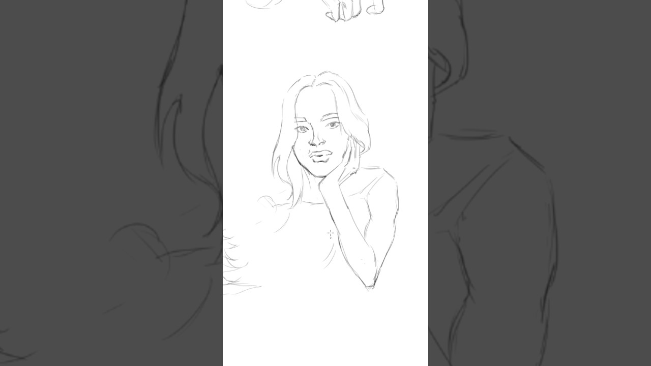 Beautiful woman head study