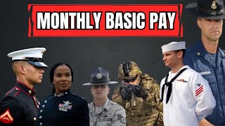 U.S. MILITARY MONTHLY BASIC PAY 2022