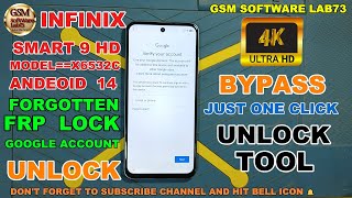 Infinix Smart 9 HD Google Account Unlock | Android 14 | Infinix Smart 9 HD FRP Bypass | Unlock Tool