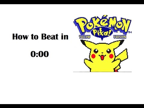 How to beat Pokemon Yellow in 0:00
