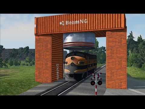 Hydraulic Press vs Trains – Train Accidents – BeamNG.Drive
